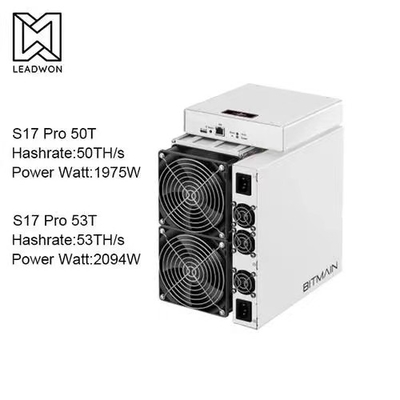 82dB Antعامل منجم S17 Pro 50T 53T مستعملة مع مروحة اسطوانة مزدوجة